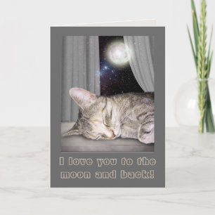 Carte Je t'aime sur la Lune et de retour !