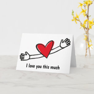 Carte Je T'Aime Tant De Coeur Rouge