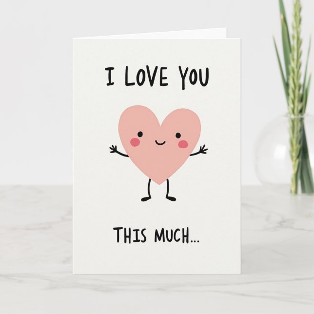Carte Je T'Aime Tellement Mignon (Devant)
