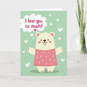 Carte Je T'Aime Tellement Ours