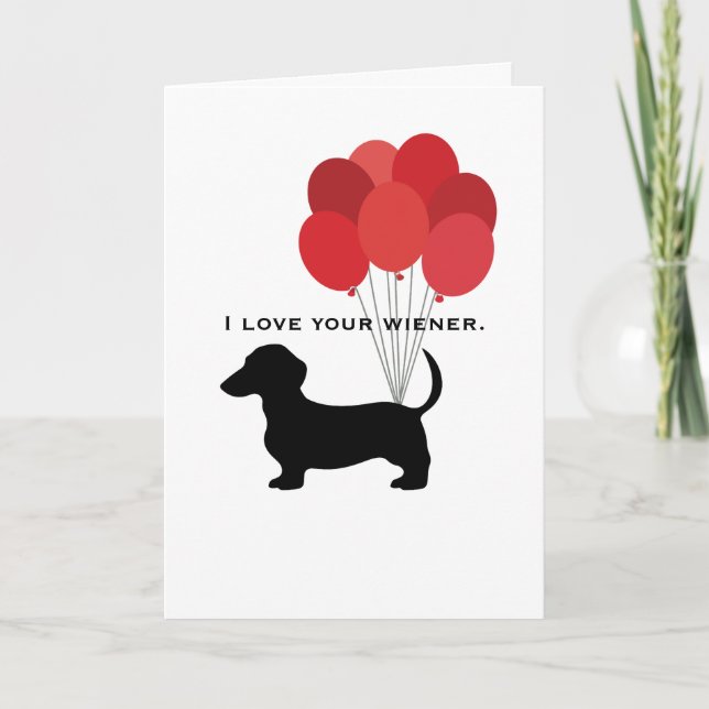 Carte Je t'aime ton Wiener Saint-Valentin (Devant)