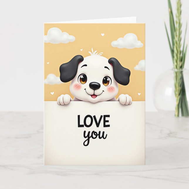 Carte Je T'aime Toutou (Devant)