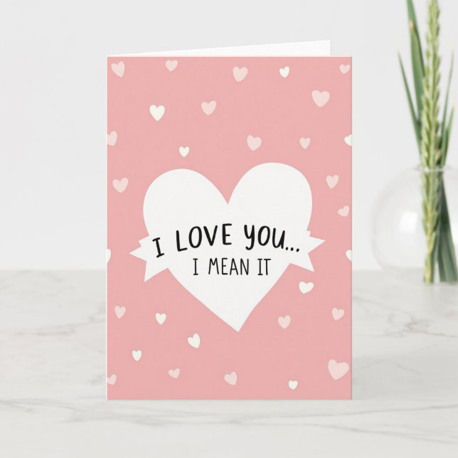 Carte Je T'Aime Vraiment Coeurs (Devant)