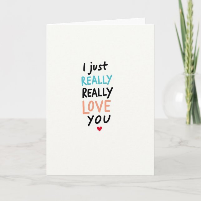 Carte Je T'Aime Vraiment Vraiment (Devant)