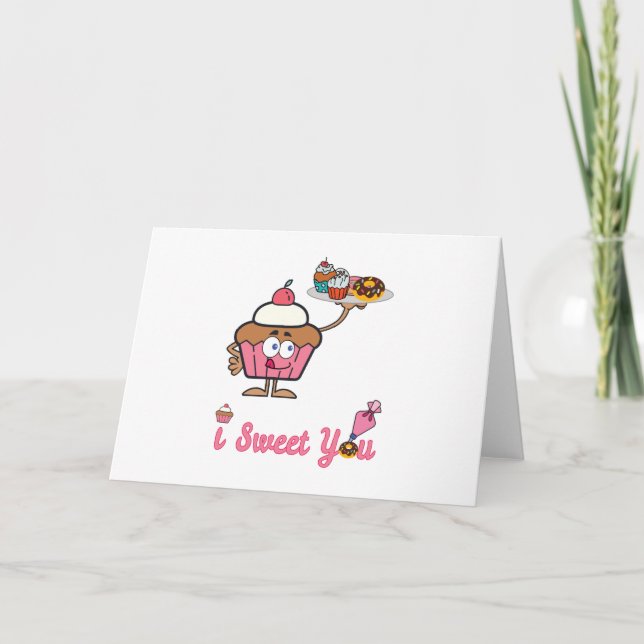 Carte Je te suce avec un gâteau (Devant)