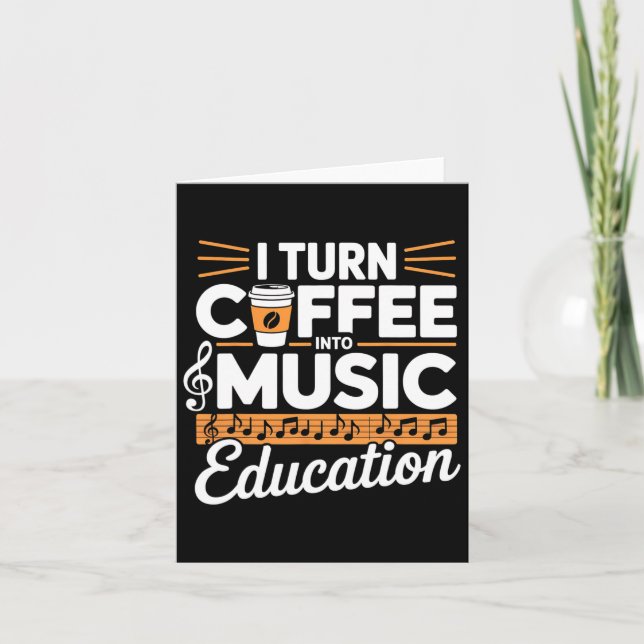 Carte Je transforme le café en éducation musicale Profes (Devant)