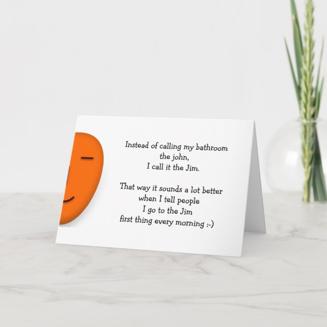 Carte Je vais à Jim Funny Citation de plaisanterie Envoy (Devant)