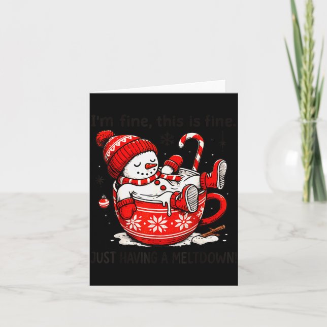 Carte Je vais bien C'est très bien J'ai juste une crise  (Devant)