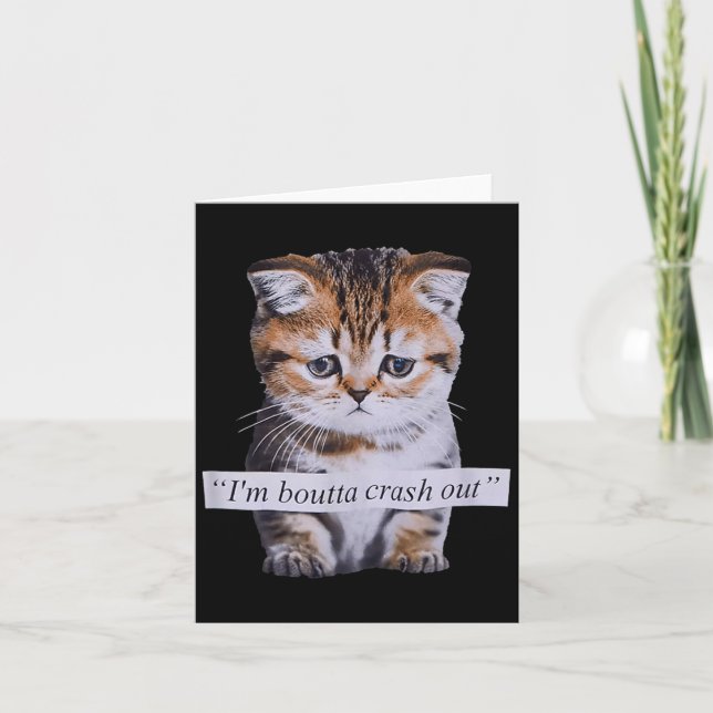 Carte Je vais m'écraser drôle sarcasme citations mème ch (Devant)