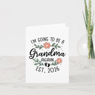 Carte Je Vais Redevenir Grand-Mère 2026 Grand-Bébé Anno