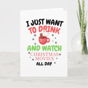 Carte Je veux juste boire du chocolat chaud