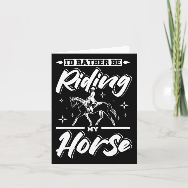 Carte Je Veux Plutôt Faire Mon Cheval (Devant)