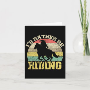 Carte Je Veux Plutôt Monter Cowboy Silhouette