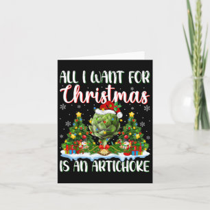 Carte Je Veux Pour Noël Est Un Artichoke Xmas Tree Ligh