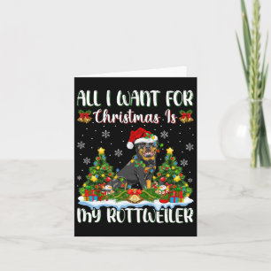 Carte Je Veux Pour Noël Est Un Chien Rottweiler Xmas Tre