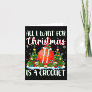Carte Je Veux Pour Noël Est Un Croquet Des Lumières Des