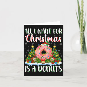 Carte Je Veux Pour Noël Est Un Donuts Les Lumières Des A