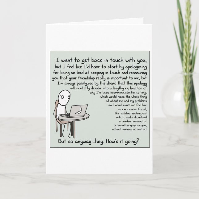 Carte Je veux revenir en contact avec vous (original) (Devant)