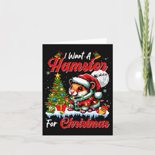 Carte Je Veux Un Hamster Pour Les Jolies Sungles Père No (Devant)