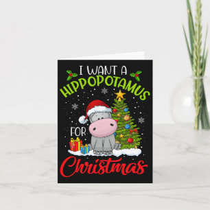Carte Je Veux Un Hippopotame Pour Noël Hippo De Noël Pou