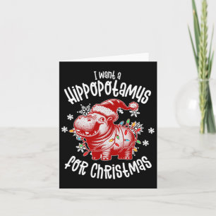 Carte Je Veux Un Hippopotame Pour Noël Lumières Noël Noë