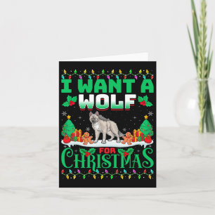Carte Je Veux Un Loup Pour Noël Les Lumières Des Arbres