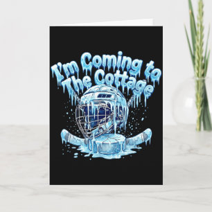 Carte Je viens au cottage hockey Drip Romance Couple