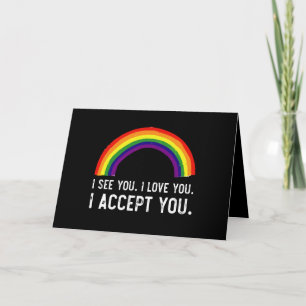 Carte Je vois je t'aime je t'accepte Gay Pride LGBT T-Sh