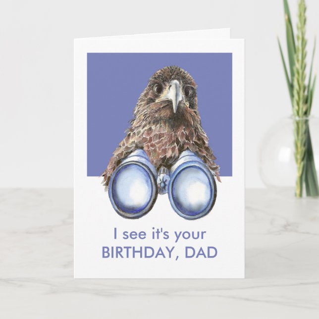 Carte Je vois que c'est ton Anniversaire Fun Bird Watche (Devant)