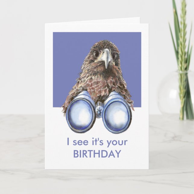 Carte Je vois que c'est ton Oiseau Amusant d'Anniversair (Devant)
