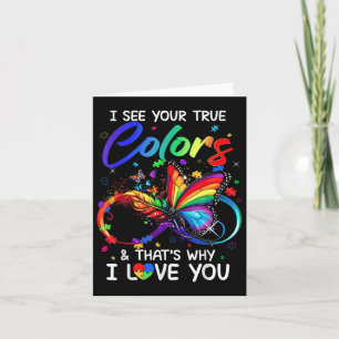 Carte Je Vois Vos Vrais Couleurs Papillon Infinité Autis