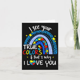 Carte Je Vois Vos Vrais Couleurs Soutenir Rainbow Autism