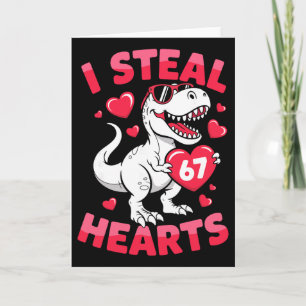Carte Je vole 67 cœurs Drôle 67 Saint-Valentin Dinosaure