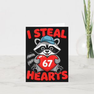 Carte Je vole 67 cœurs drôle 67 Saint-Valentin Raton lav