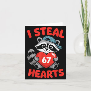 Carte Je vole 67 cœurs drôle 67 Saint-Valentin Raton lav