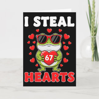 Carte Je vole 67 cœurs Saint-Valentin 67 Mème 6 7 Grenou