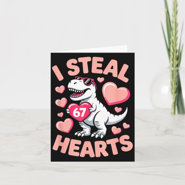 Carte Je vole 67 cœurs Saint-Valentin 67 Meme 6 7 T-re (Devant)