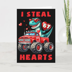 Carte Je vole des cœurs 67 Saint-Valentin 67 Meme 6 7 T-