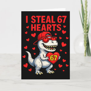 Carte Je vole des cœurs 67 Saint-Valentin 67 Meme 6 7 T-