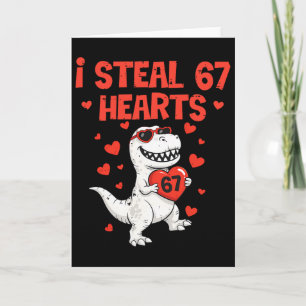 Carte Je vole des cœurs 67 Saint-Valentin 6 7 Mème Cœur