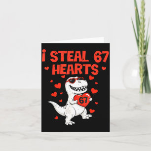 Carte Je vole des cœurs 67 Saint-Valentin 6 7 Mème Cœur