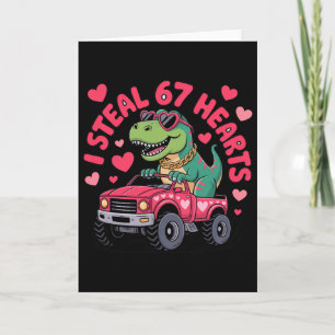 Carte Je vole des cœurs 67 T-rex Saint-Valentin Drôle 6 