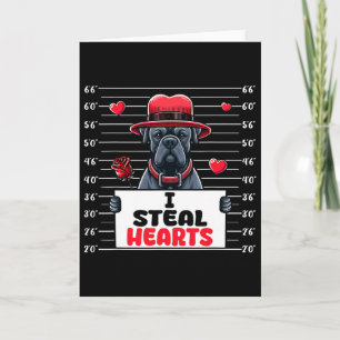 Carte Je vole des cœurs mignons Cane Corso propriétaire 