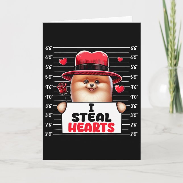 Carte Je vole des cœurs mignons pour la Saint-Valentin,  (Devant)