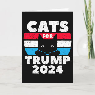 Carte Je vote pour les chats pour l'élection de Trump De