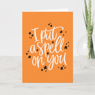 Carte Je Vous Ai Jeté Un Sorti Halloween Orange