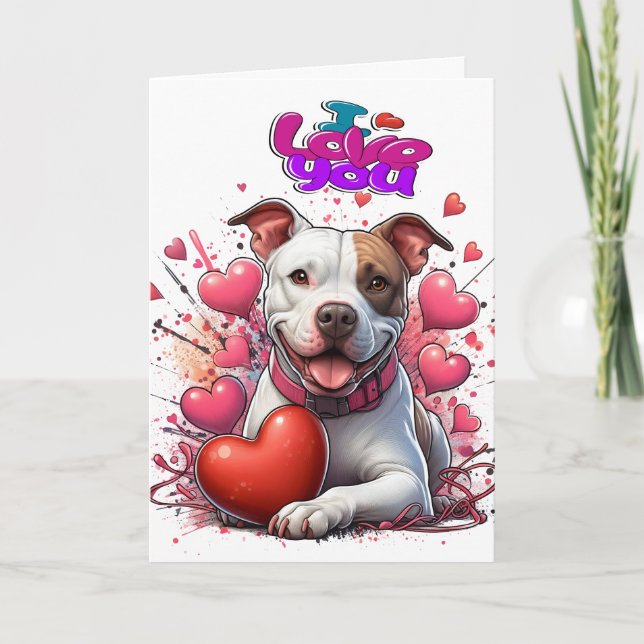 Carte JE VOUS AIME - À L'Intérieur. (Devant)