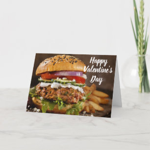 CARTE JE VOUS "AIME" PLUS QUE **HAMBURGERS** VALENTINE