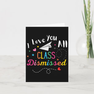 Carte Je Vous Aime Tous Classe Rejeté Dernier Jour De L'