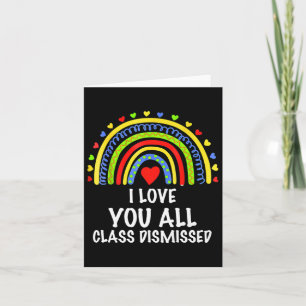 Carte Je Vous Aime Tous Classe Rejeté Dernier Jour De L'